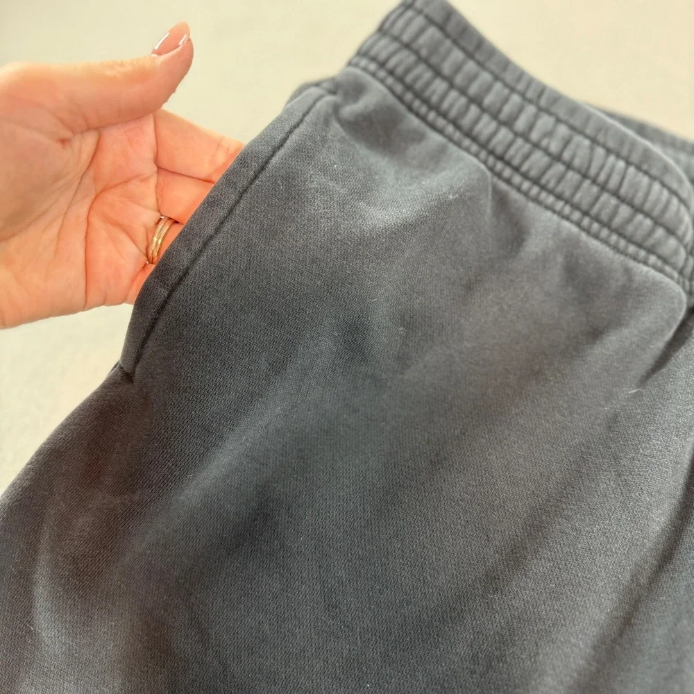 Nike Kids Fleece Jogger Sweatpants‎ Boys M Black Swoosh Snap Pocket